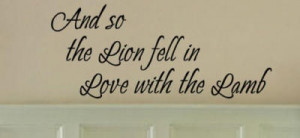 Twilight Edward Cullen Lion Lamb Quote Wall Decal