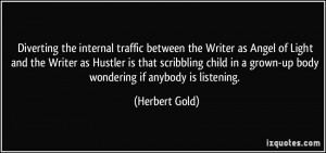 Diverting the internal traffic between the Writer as Angel of Light ...