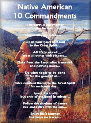 Native American 10 Commandments