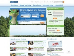 Geico.com top colors analysis: