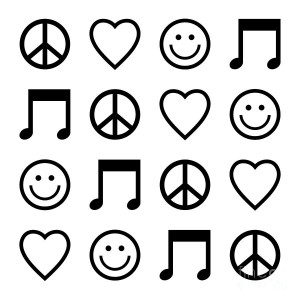 Peace love happiness, peace love and happiness