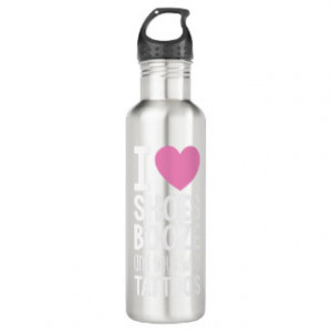 Love Shoes Booze Boys With Tattoos Slogan 24oz Water Bottle