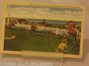 Postcard The Ocean from Joseph C Lincoln Estate Chatham Cape Cod Mass