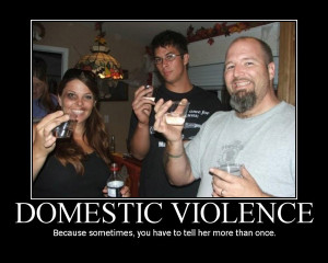 domestic violence sarcastic motivational poster