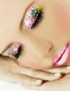 Pink Glitter Makeup