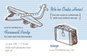 Farewell party invite by PurpleTrail.