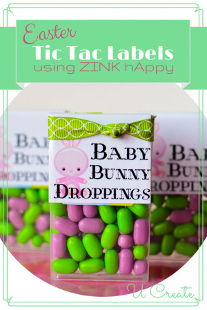 Easter Tic Tac Labels using ZINK hAppy