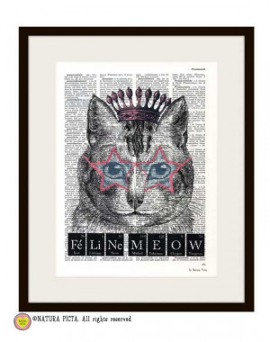 Crowned cat feline meow periodic table quote by naturapicta, $7.99 ...