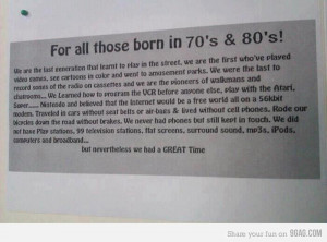 70s & 80s' Kids RULE!