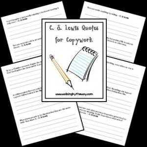 Lewis Quotes for Copywork {printable power}