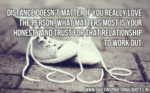 ... honesty and trust for that relationship to work out inspirational