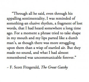 Scott Fitzgerald was a masterful writer. ♪♫