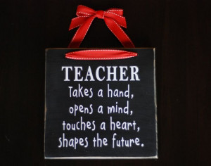 Teacher plaque