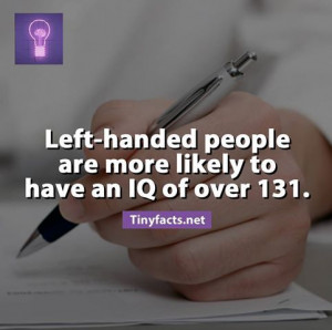 Left-handed people...at least that's a positive...lol
