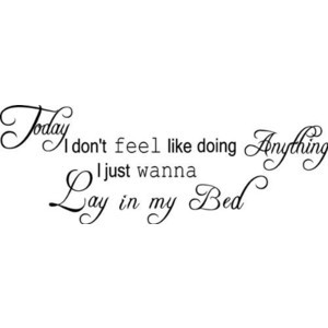 LAY IN MY BED Lazy Song Wall Decal Quote Lettering Quote Bedroom wall ...