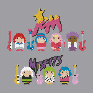 ... Patterns Mini People Cartoons Jem and The Holograms and the Mistfits