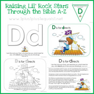 Bible Verse Printables Letter D is for Directs
