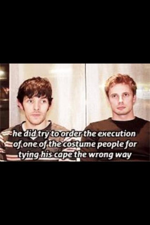 Colin Morgan & Bradley James: a Colin quote in an interview