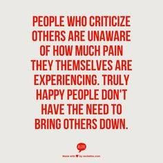 People who criticize