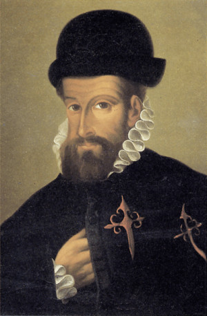 Francisco Pizarro, who conquered the Inca Empire. Unknown artist ...