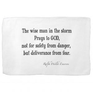 Vintage Emerson Inspirational Courage Quote Hand Towels