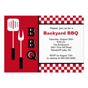Summer Time Backyard BBQ Invitation