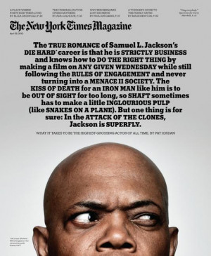 Samuel L Jackson en couverture du New-York Times