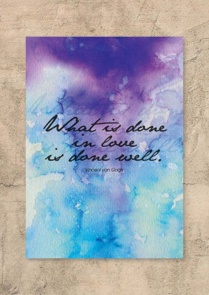Vincent van Gogh quote // Printable Typography A4 & A3 by Zunelle, £4 ...