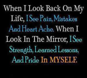Looking back on life inspirational quote