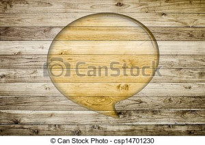 Stock Photo - Quote balloon with Brown wood plank wall texture ...