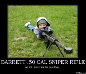Barrett .50 cal sniper rifle
