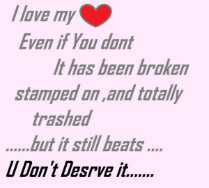 love my heart even if you don’t it has been broken stamped on, and ...