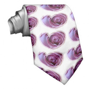 Purple Rose Hearts Neckwear
