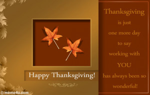 with you has always been so wonderful! Happy Thanksgiving!' An elegant ...