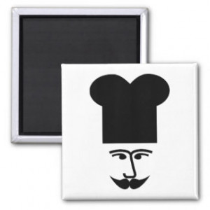 French Chef - Mustache Humor Refrigerator Magnets