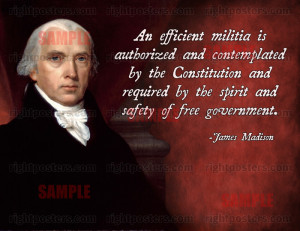 James Madison Second Amendment Quote Poster