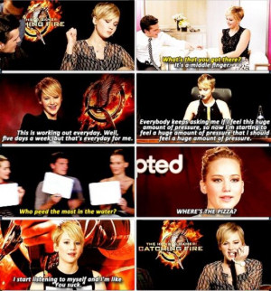 Jennifer Lawrence funny quotes catching fire