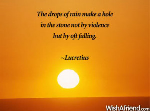 ... In The Stone Not By Violence But By Oft Falling - Inspirational Quote