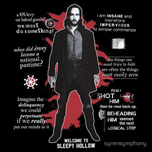 Ichabod Crane Quotes t-shirt Television, Cranes Quotes, Hollow Tv ...