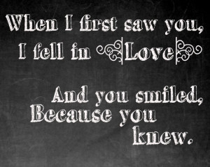 When I First Saw You I Feel in Love Quote by ElPortoCollections, $4.00