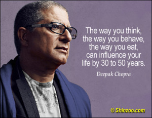 The way you think, the way you behave, the way you eat, can influence ...