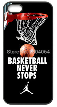 Hot Quote Basketball Never Stops Jordan Cover Case For Iphone 4 4S 5 ...