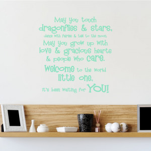 Details about Welcome To The World Quote Wall Stickers / Wall Decals