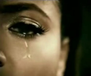 Sad Face Of Girl Crying Eye