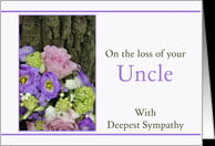 Sympathy Loss of your Uncle - Purple bouquet card - Product #1080648