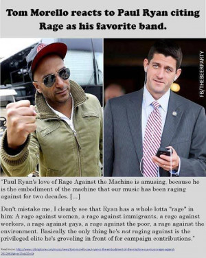 Tom Morello on Paul Ryan, fanboy.