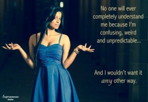 In the words of Superwoman 