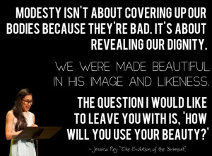 Jessica Rey on modesty