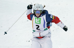 Hannah Kearney from the U.S. competes to win the freestyle skiing dual ...