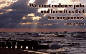 ... Embrace Pain and Burn It As Fuel For Our Journey ” ~ Sympathy Quote
